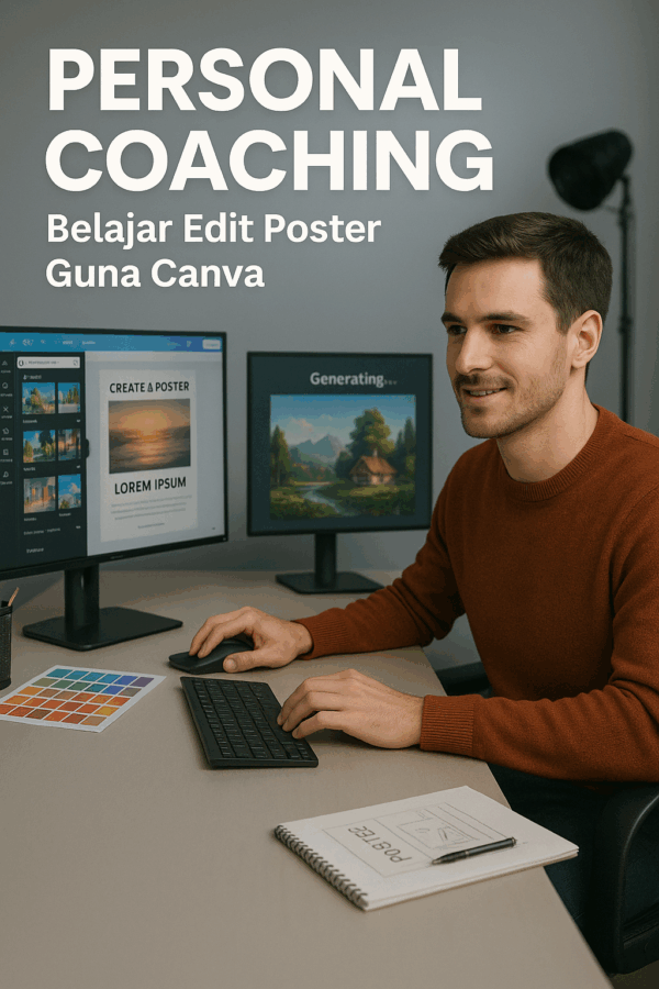 [PERSONAL COACHING] Belajar edit poster guna Canva, EXTRA Generate Gambar AI